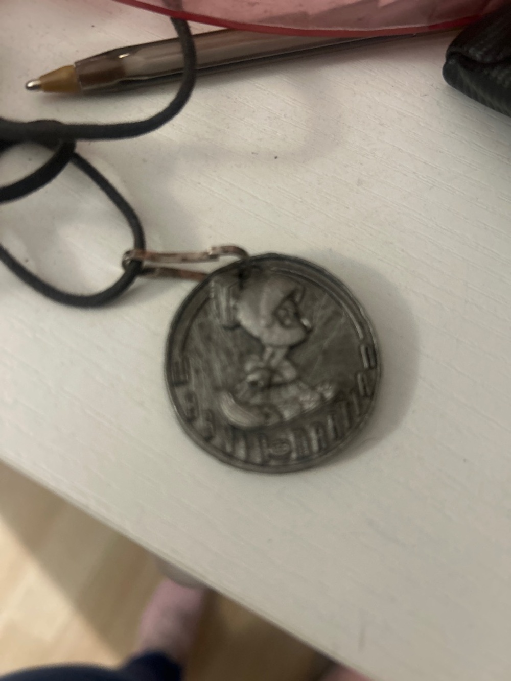 Vintage Marvin the Martian coin neckless